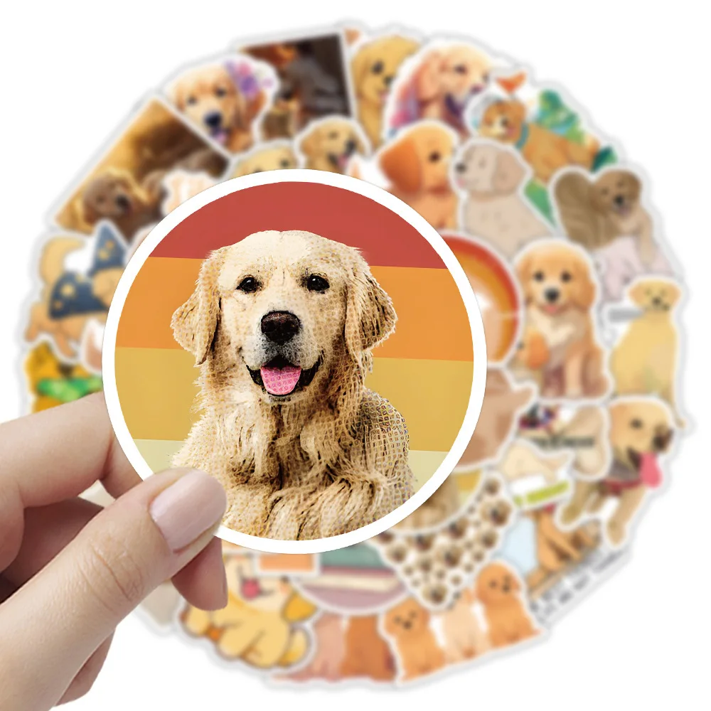 Cartoon Stickers Decorative Stickers Colorful Stickers Dog Stickers Animal Stickers Kawaii Stickers Cartoon Animal Stickers 10/30/54PCS Golden Retriever Cartoon Stickers