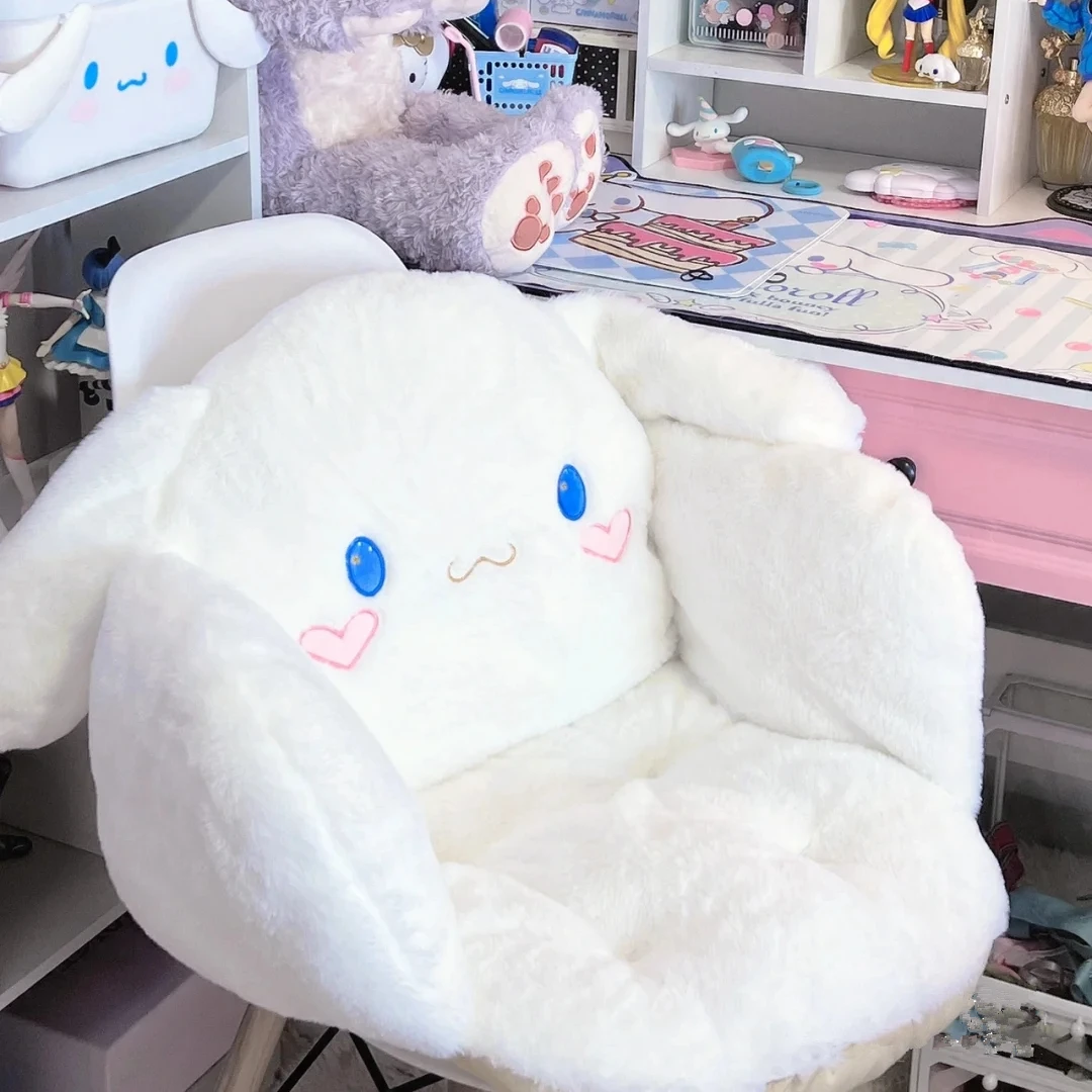 High Quality Cartoon Sanrio Plush Car Seat Cushion Cinnamoroll Kawaii Neck  Pillow Anime Seat Belt Cover Four Seasons Universal 