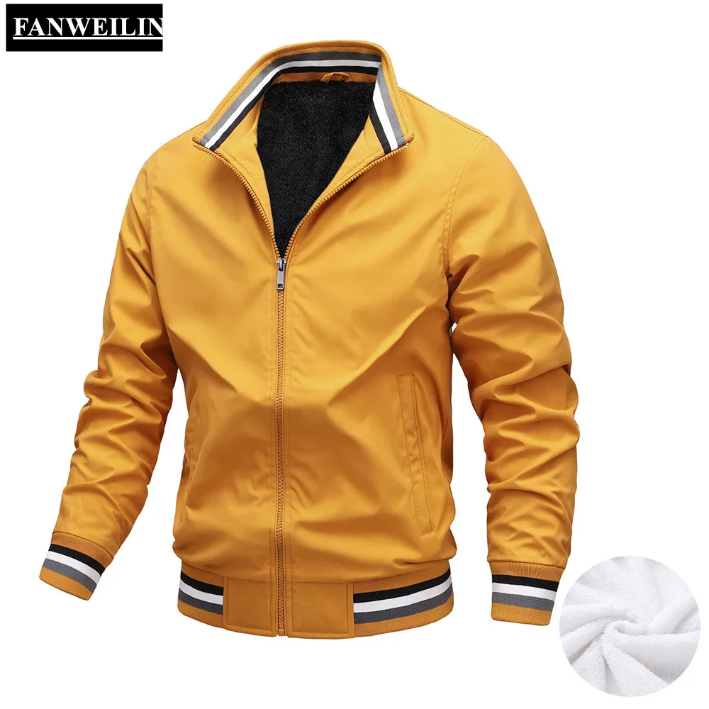 

2023 Autumn Casual Fashion Bomber Jacket Men Overcoat New Oversized Baseball Jackets Coat Men's Fleece Outerwear Tracksuit Veste