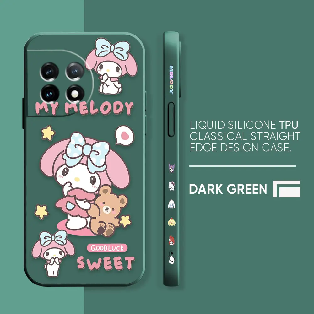 thumbnail image 1 of Case For Oneplus 5 6 9 9R 8 8T 7 7T A3 2 2V NORD 3 2 Lite Pro Simple Liquid Silicone Case Cartoon My Melody, 1 of 5