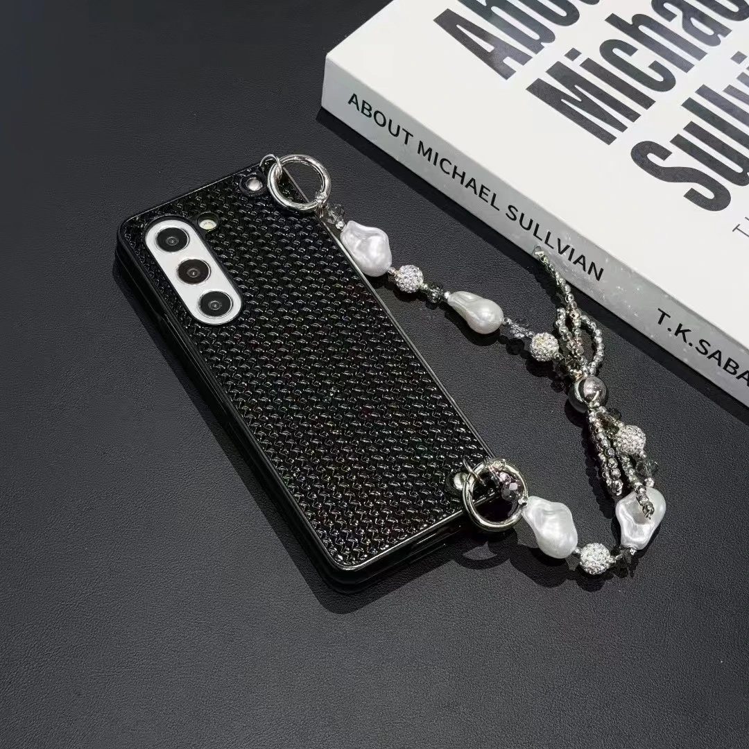 Für Samsung Galaxy Fold 3 4 5 6 Luxus New Business Niedliche Leder Perle Schleife Knoten Handgelenk Kettenriemen Telefon Fallabdeckung_voghion.com