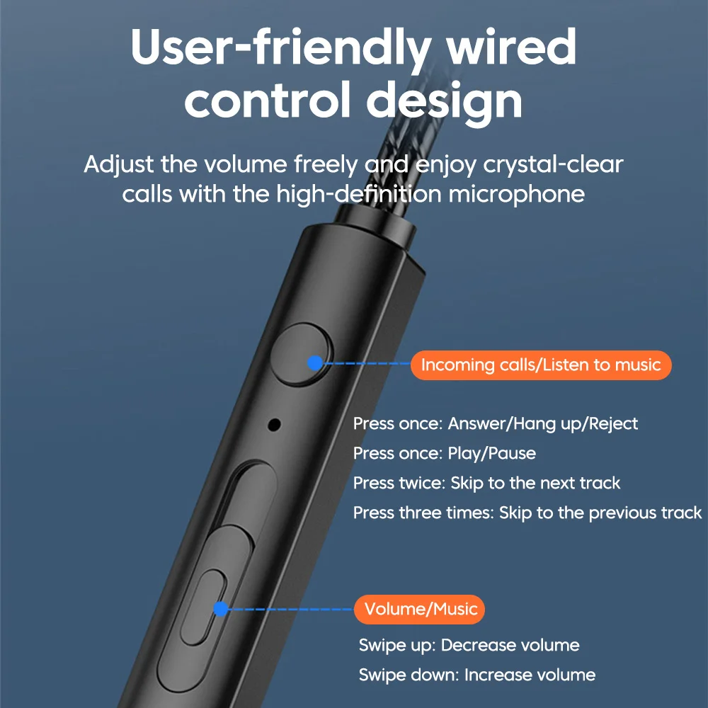 HiFi Spatial Sound Wired In-Ear Headphones with Microphone