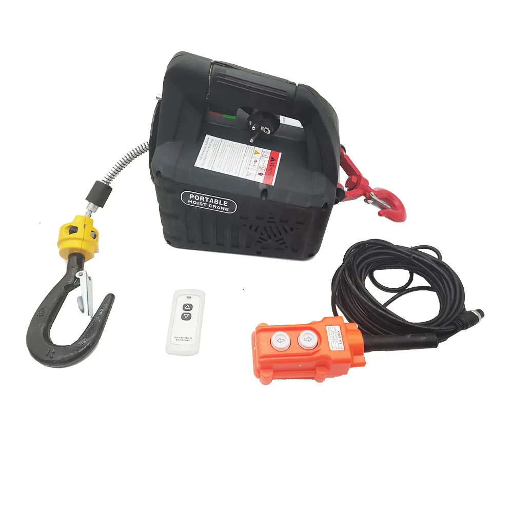 電動ウインチ 電動ホイスト1500W (100KGリフト高さ25M)1468 ポータブル