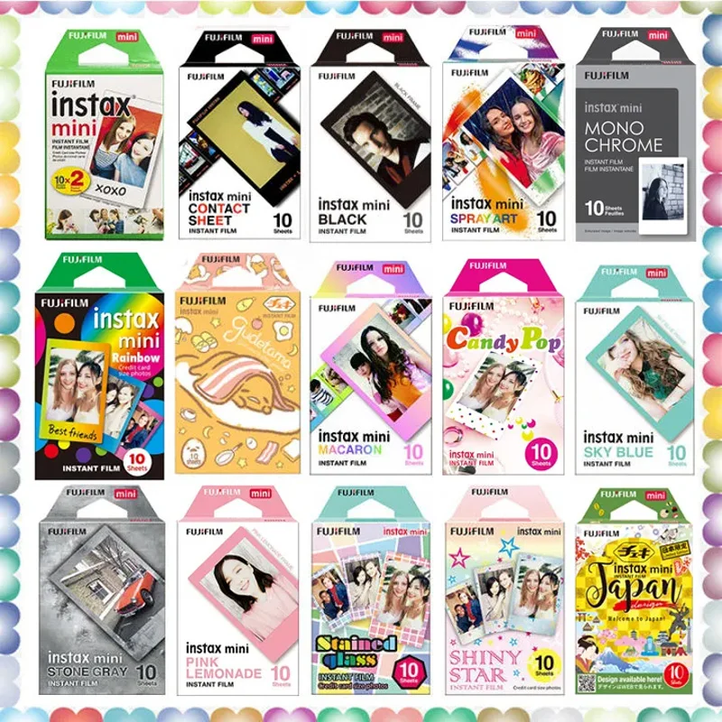 New Fujifilm Instax Mini Film Instax Mini 12 Spray Art Design Film For Fuji  Mini 11 8 9 7s 25 26 70 90 Instant Camera SP-1 SP-2