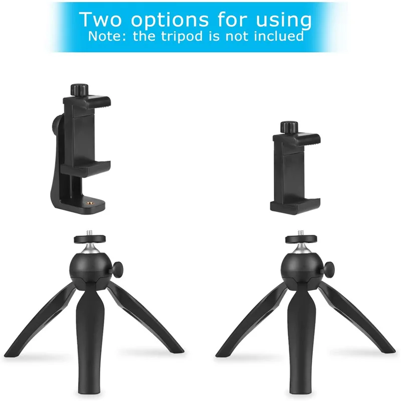 Phone Tripod Phone Tripod Mount Phone Clip Mount Phone Clip Bracket Phone Holder Clamp Tripod Screw Mount Adapter Tripod Mount Universal 360 Degree Mobile Phone Clip Compatible With 1/4 Screw Cellphone Holder Desk For iphone