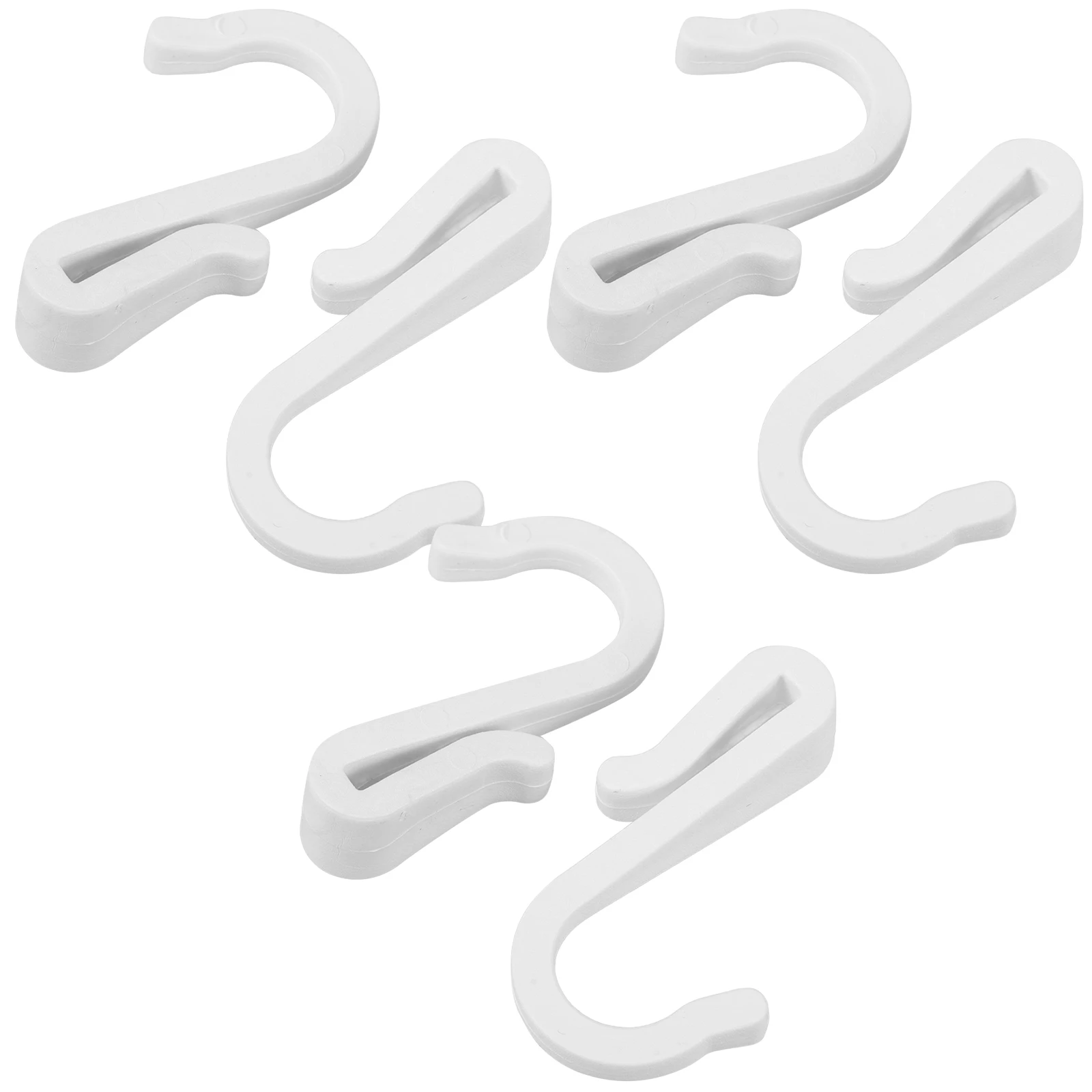 RVLZKCPG 8 stuks S-haken, groot, 15 cm, haken om op te hangen, belastbaar tot 30 kg, S-haken, wit, vinylgecoat, zware haken, metalen haken, roestvrije haken voor keuken, badkamer, slaapkamer, kantoor