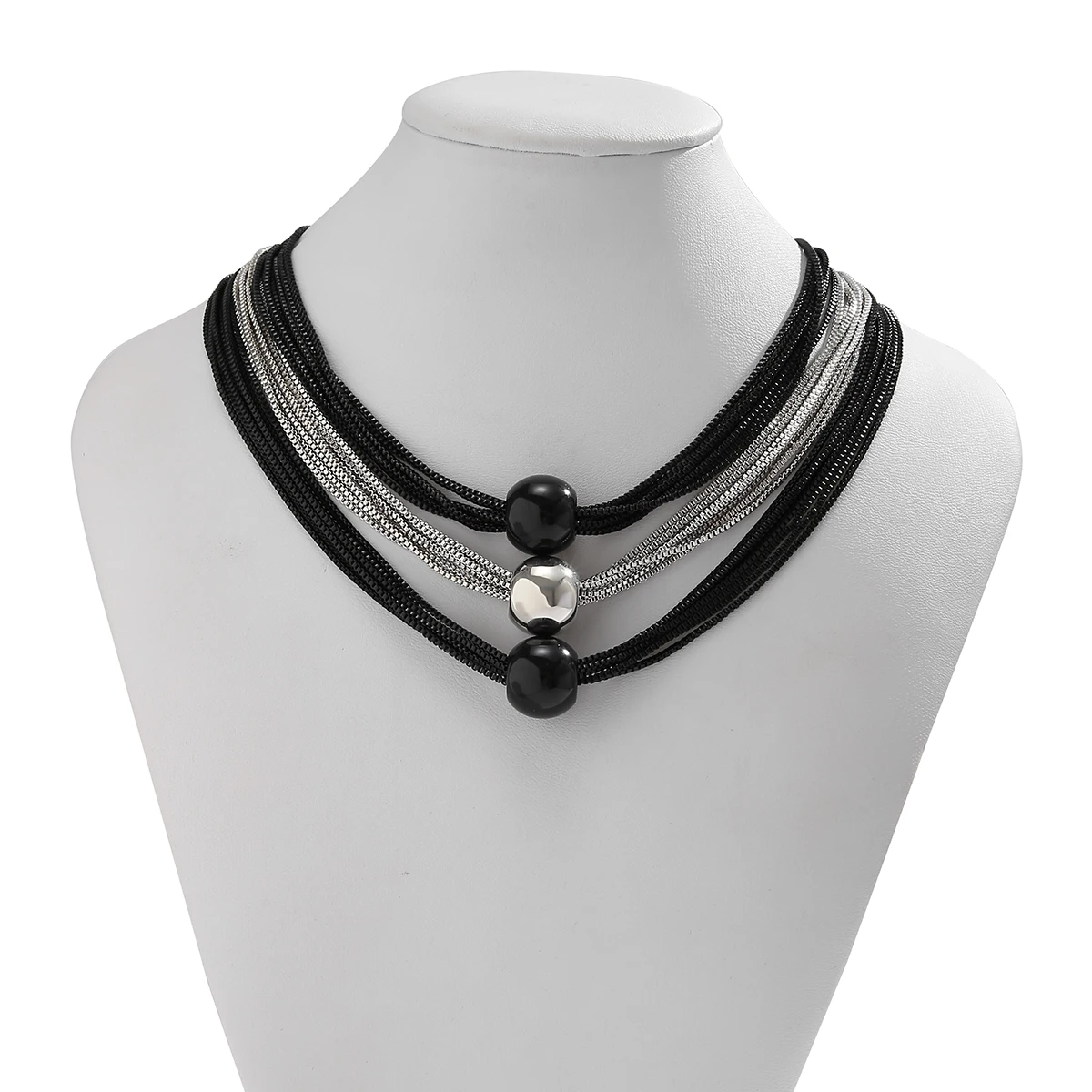 JEYORZY 1 Pcs Collana Girocollo a Cuore in Pelle a Strati Vintage Collana Girocollo in Velluto Nero Collana con Ciondolo a Cuore Gonfio in Argento Collana Girocollo Donna Regali Compleanno