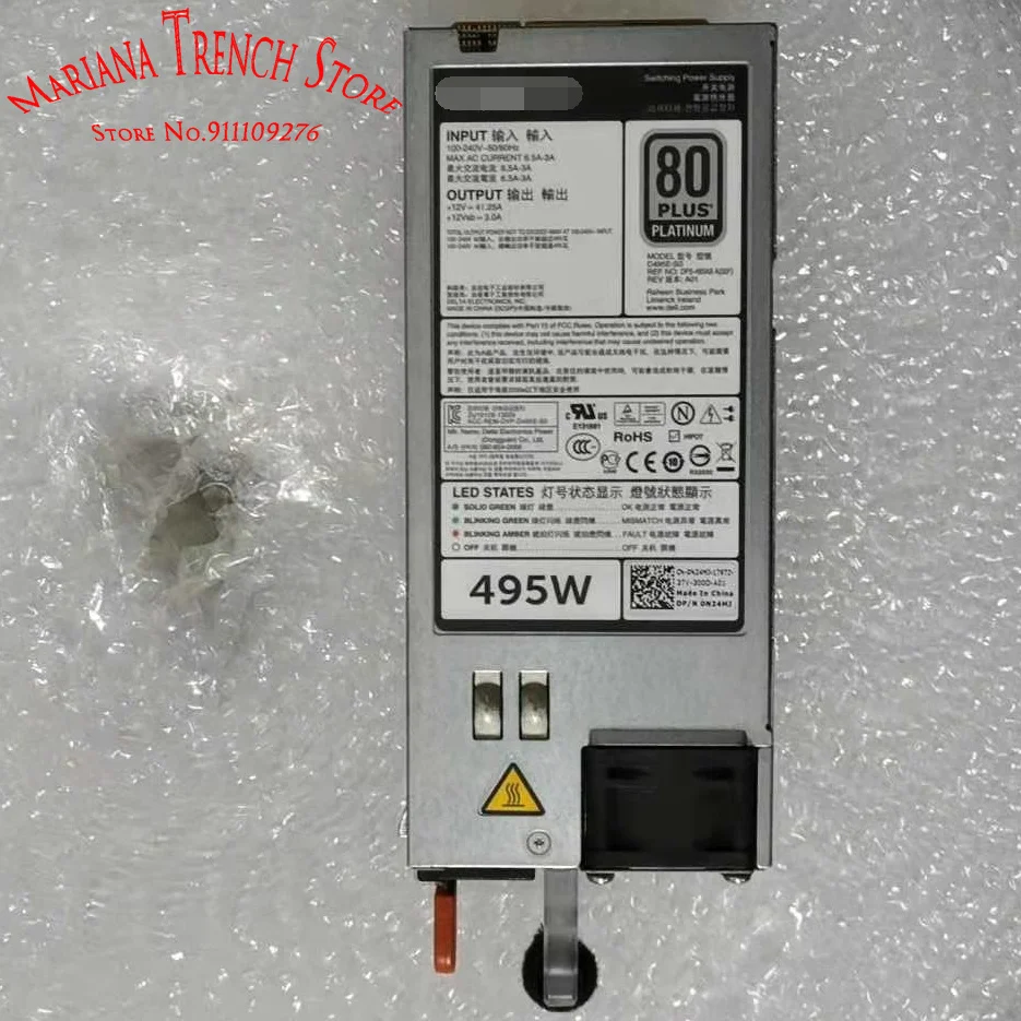 D495E-S0 Per Alimentatore Server Dell R720 R620 495W