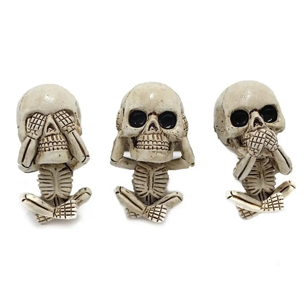3Pcs Bone Skull Car Air Freshener Vent Clip Human Body Skeleton Aromatherapy Resin Car Perfume Diffuser Car Smell Diffuser