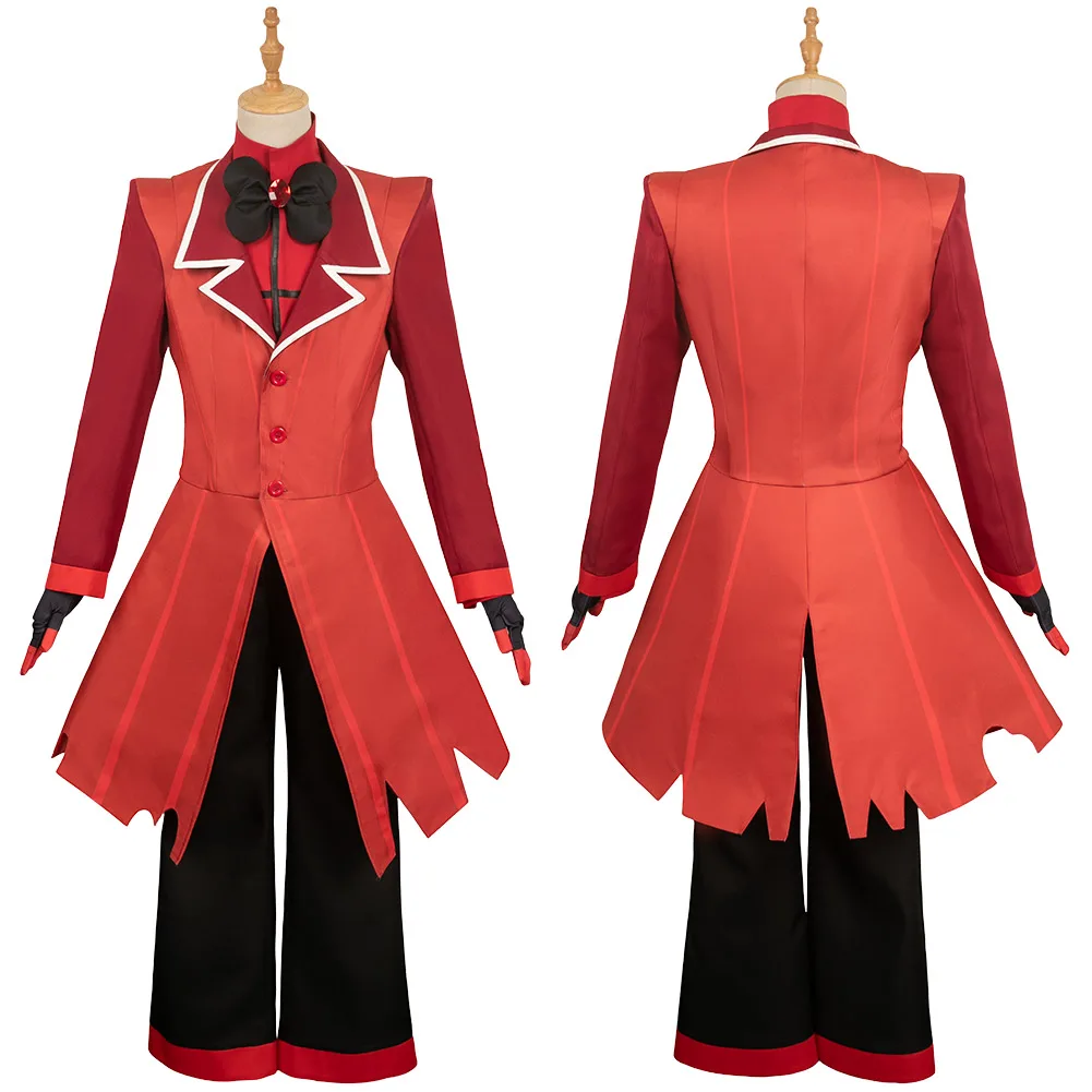 Lucifer Adam Cosplay Alastor Valentino Hazzbin Fantasy Hotel Costume Headgear Disguise For Men Adult Halloween Carnival Suit