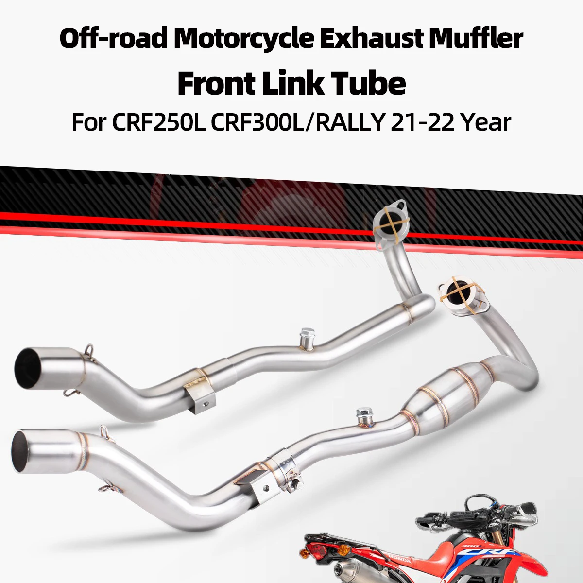 

Off-Road Motorcycle Exhaust Muffler Front Middle Link Tube For Honda CRF250L CRF300L/RALLY Dirt Bike Exhaust System Modify Parts