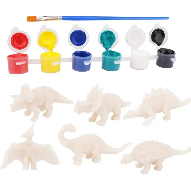 

DIY Coloring 3D Painting Mini Animal Dinosaur Pterosaur Stegosaurus Ankylosaurus Model Drawing Graffiti Kids Educational Toys