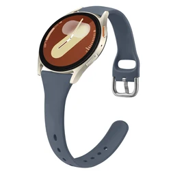 Slim 20mm Silicone Strap - Enhanced Comfort and Style for Smartwatches (Blue Gray)