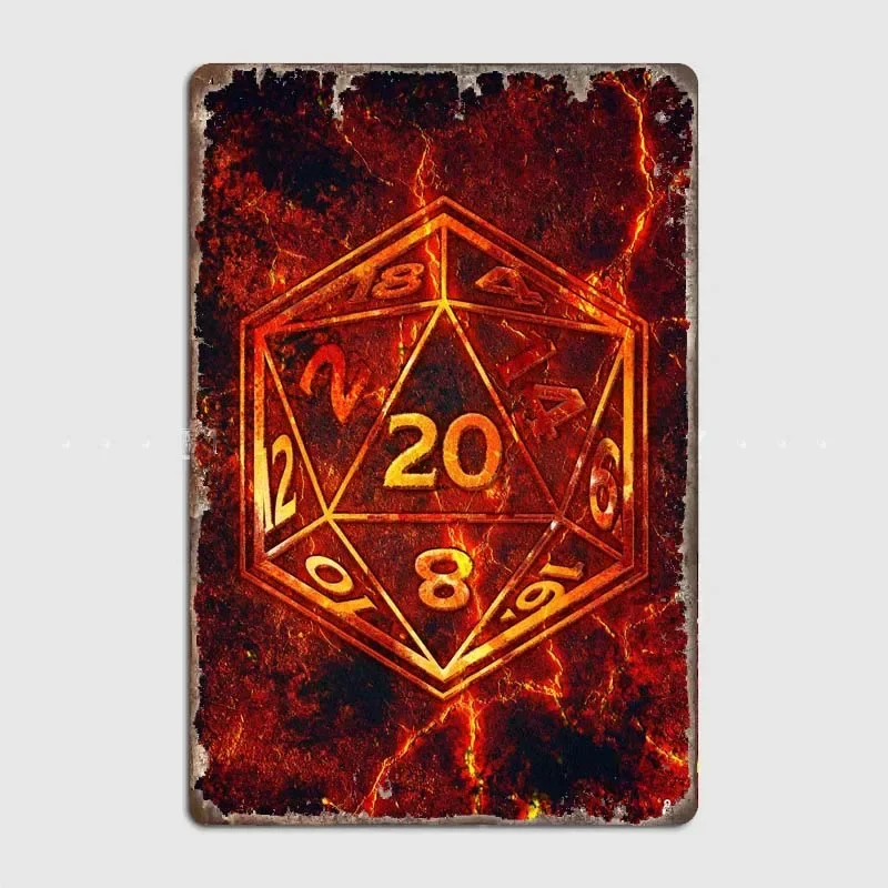 

D & D игральные кости, высококачественный Ретро металлический оловянный плакат с современным эстетическим искусством для украшения стен дома, комнаты, офиса
