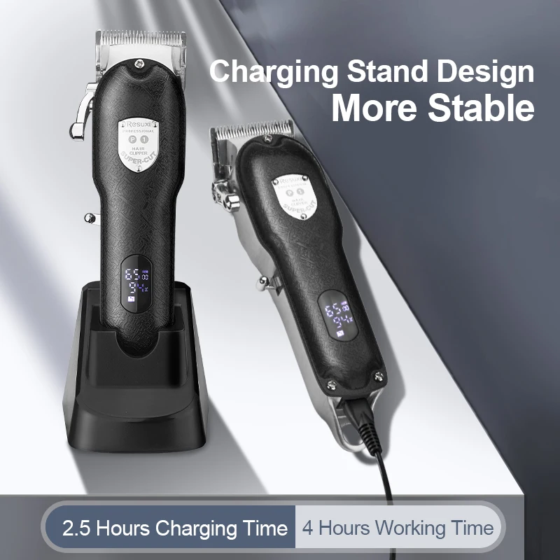 

Tondeuse Afwerking Haar Knippen Kit Baard Trimmer Razor With charging base Edge Schetst LED Display Hair Clipper