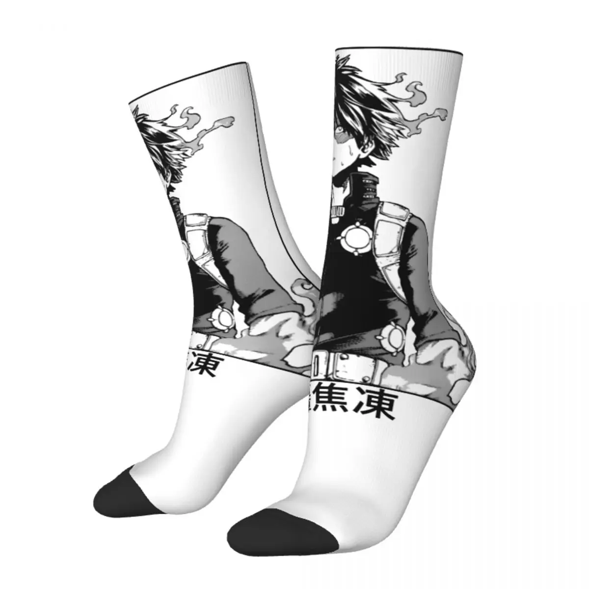 

Todoroki Shoto My Hero Academia Socks Men's Women's Polyester Socks Harajuku Spring Summer Autumn Winter Middle Tube Socks Gifts