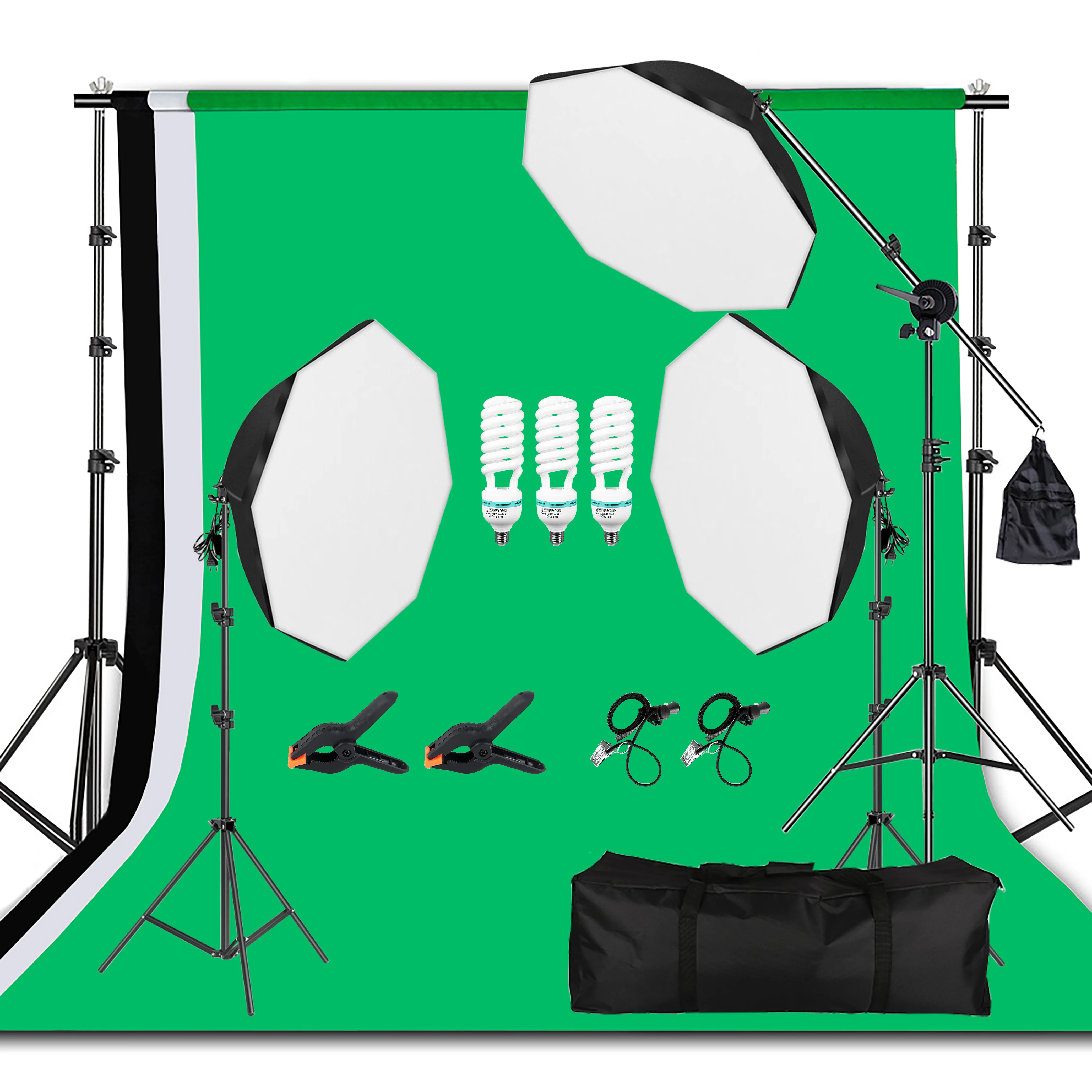 Photography lighting kit,2.6x3M photography background frame