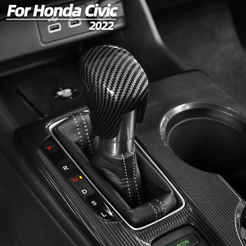 

For Honda Civic 11th 2022 Abs Gear Shifter Protector Head Gear Lever Knob Decorative Cover Modification Car Interior Accessories