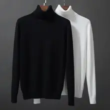 

Men's Turtleneck Sweater Soild Color Keep Warm Pullover Autumn and Winter Fashion Slim Fit Top Shirt Man Clothes Plus Size M-3Xl