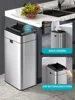 Stainless Steel Smart Trash Bin Large Capacity Induction Garbage Bucket Waste Bins Dustbin for Kitchen Wastebasket Smart Home 2