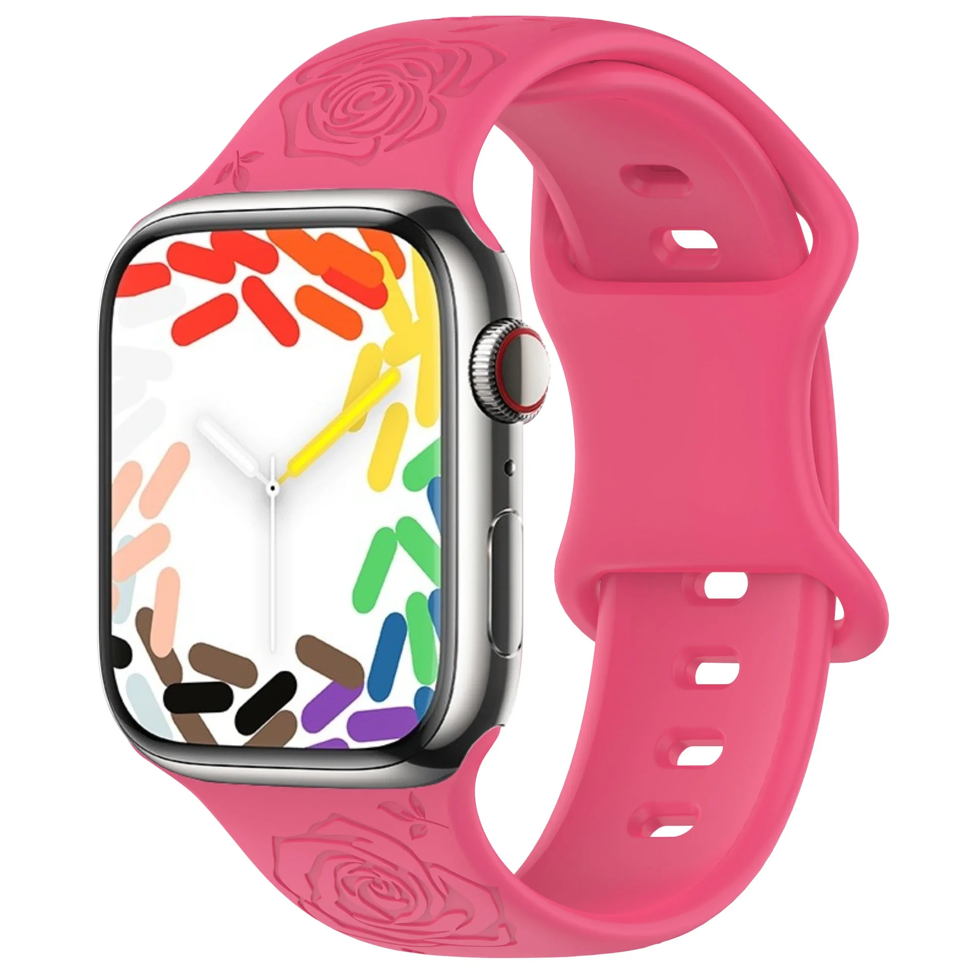 Engraved Silicone Pattern Watch Strap Bracelet