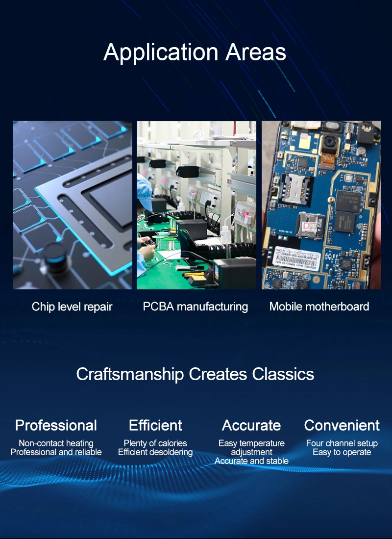 QUICK 861 Pro 스마트 핫 에어 재 작업 스테이션 납땜 스테이션 PCB 칩 수리를 위한 지능형 디지털 디스플레이 디 솔더링 스테이션