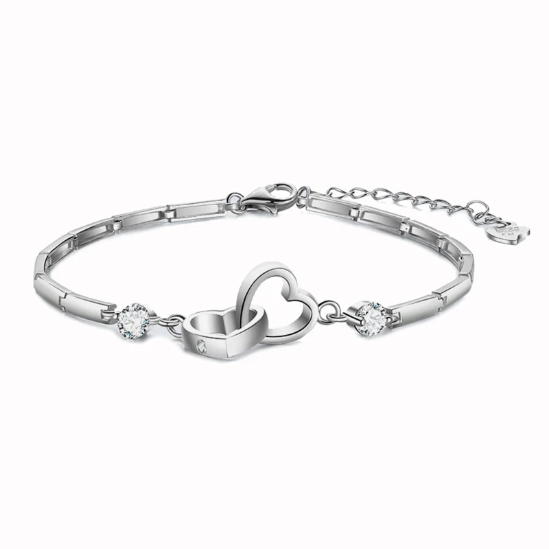 Love Heart Bracelets for Women Silver Adjustable Foot Ankle Bracelet