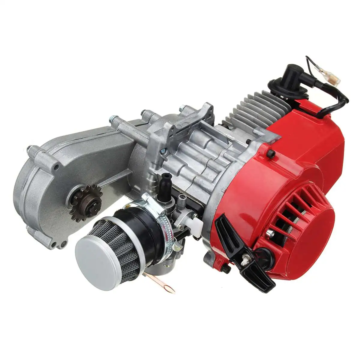 

Двухтактный Пусковой двигатель 47cc/49cc с коробкой, красный, для мини-мотоцикла