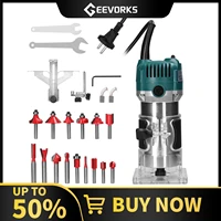 800W Electric Wood Router Woodworking Electric Trimmer Wood Milling Machine Power Carpentry Tools With 6.35mm Milling Cutter 1
