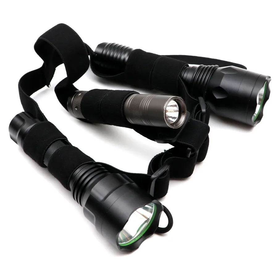 Various Flashlight Head Band Strap Adjustable Elastic Nylon Side Frontal Mount Holder LED Torch Headlamp Headlight Lamp elastic head strap