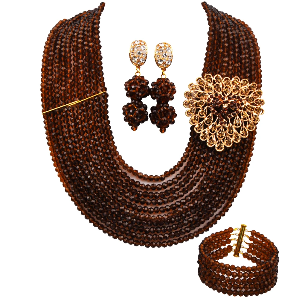 

Комплект из колье, серёг и браслета, с кристаллами