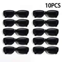 10 pièces Vintage noir carré lunettes De soleil femme marque De luxe petit rectangle lunettes De soleil femme dégradé clair miroir Oculos De Sol 1
