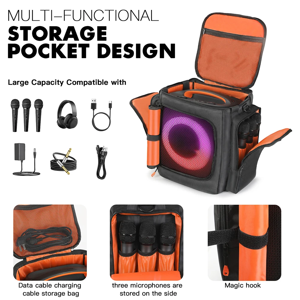 For JBL Partybox Encore Essential 2 Portable Carrying Protective Case Speaker Dust Case Double-Sided Speaker Storage Bag