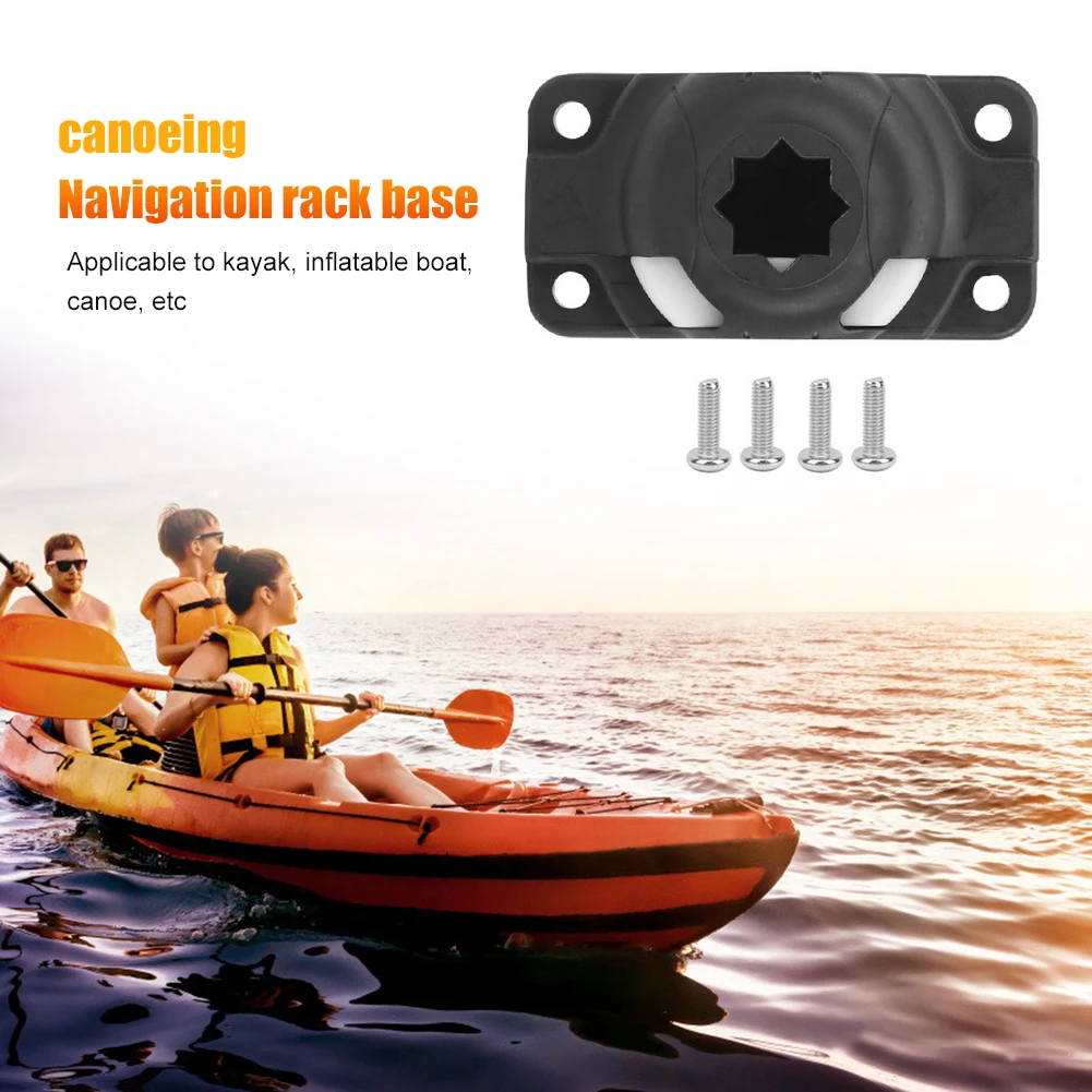 1/2pcs Inflatable Boat Kayak Rod Holder Mount Base with Screws