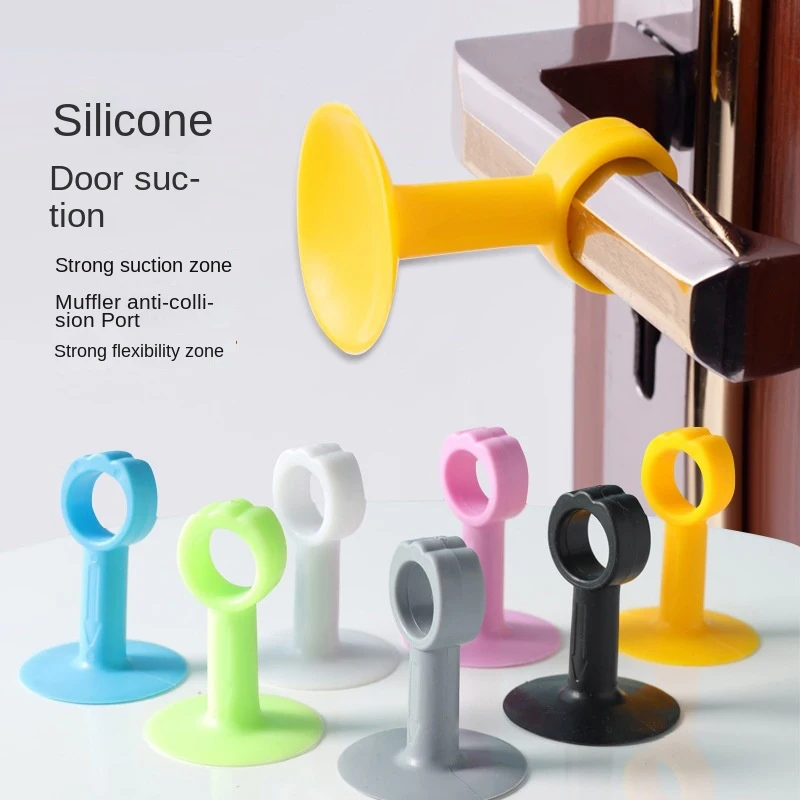 

5Pcs,Bumper Pads For House Doorknobs Silicone Suction Cups, Silent Cushioning Stickers Wall Protection