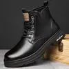 Fashionable versatile spring autumn new high top men's shoes casual comfortable men's shoes trendy retro simple warm short boots