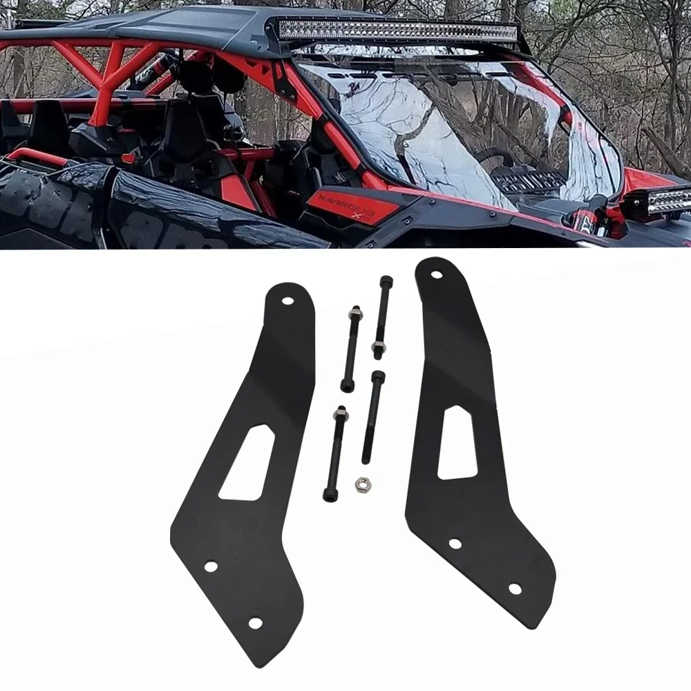 UTV Accessories Mounts 50 Inch LED Light Bar Upper Roof Brackets For Can Am 2017- 2023 Maverick X3 And X3 Max All Models