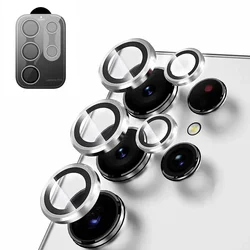 Diamond Camera Lens Protector with Full Coverage and Metal Ring - S25 (Silver A)
