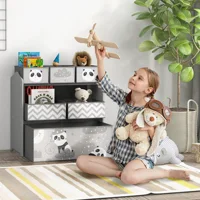 Toy Organizer with 6 Storage Bins, 25" x 12" x 26", Green 1