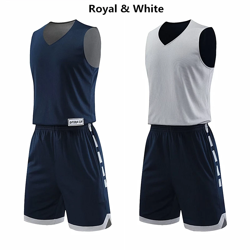 Men Sports Suit Basketball Training Clothes Double-sided Basketball Jerseys Suit For Men Women Quick-drying Sleeveless