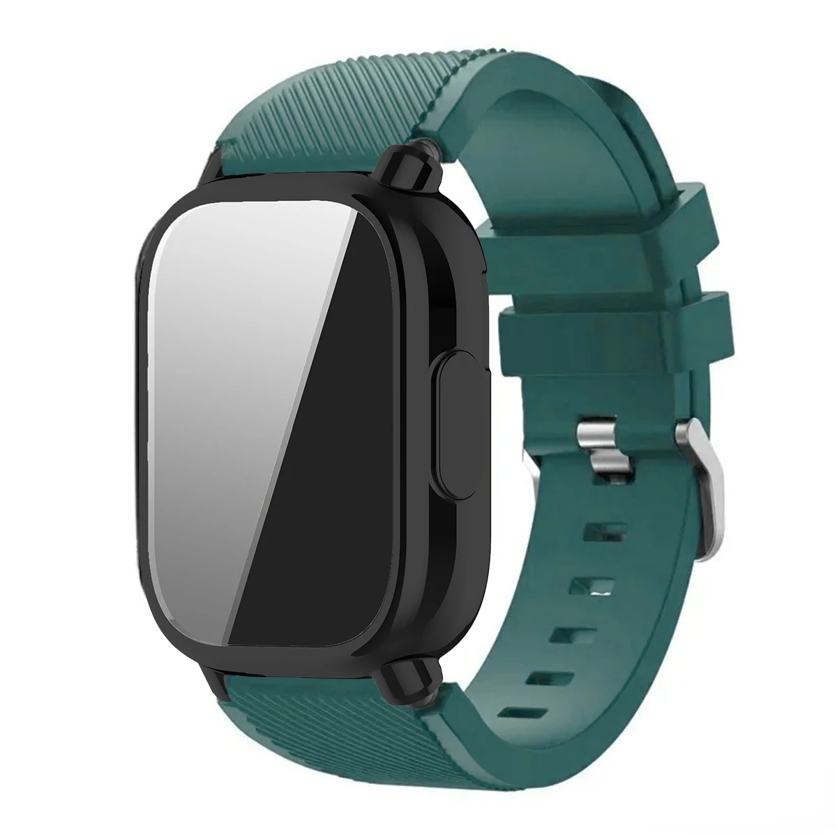 Enhanced Protective Case with Silicone Sport Strap - Full Cover Screen TPU Soft Shell and Breathable Band