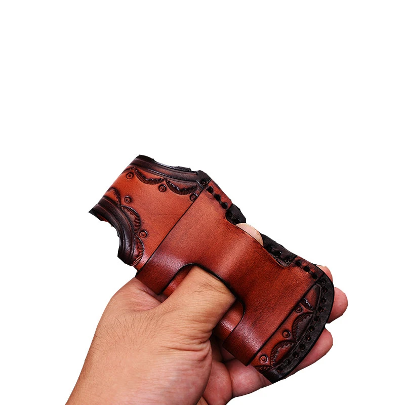 beehive tool bags 1Pcs Carved cowhide knife cover knife scabbard leather cover multifunctional tool waist bag outdoor camping storage bag tool chest trolley