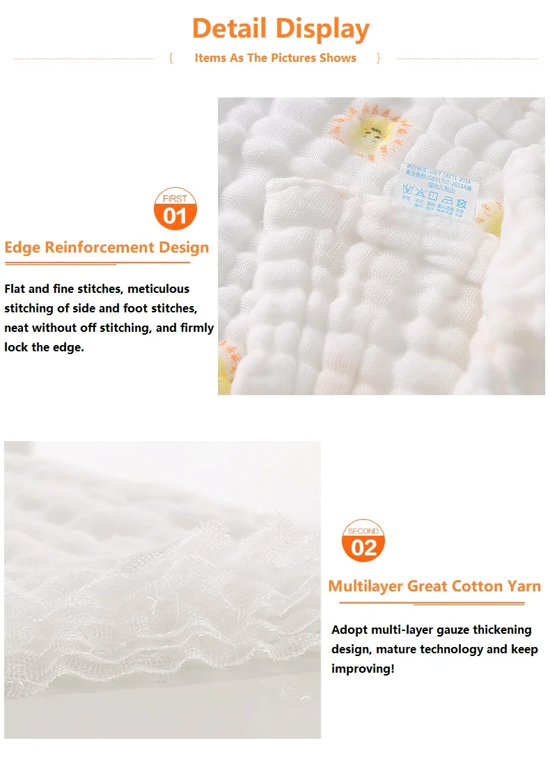 2PCS Baby Bath Towel Newborn Bathrobe Cotton Gauze 6 Layers Washcloth Blankets Child Robe Kids Facecloth Muslin bathroom towels