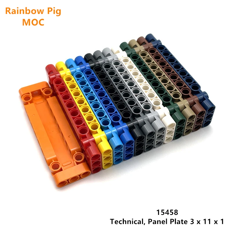 

Rainbow Pig MOC Parts 15458 High-Tech Panel Plate 3 x 11 x 1 Compatible Bricks DIY Building Blocks Particle Kid Brain Toy Gift