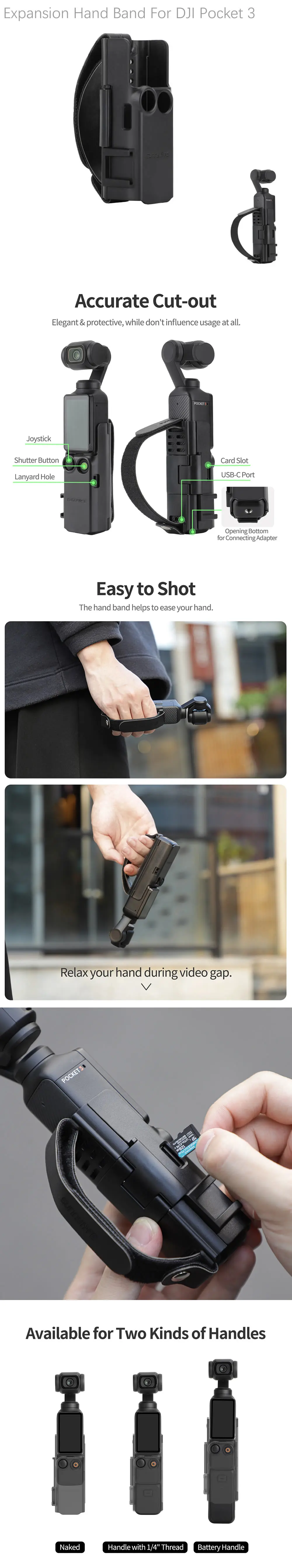 DJI osmo pocket +三脚アダプター +ケース+ジンバルプロテクター Amazon | For Pocket3 カバー アクセサリー 延長アダプター DJI