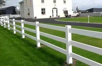 Fence PVC plastic vinyl coated ranch paddock horse fencing 2