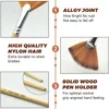 5/10pcs Fan Paint Brush Set Soft Nylon Bristles Wooden Handles for Acrylic, Watercolor, Oil & Gouache Painting 5