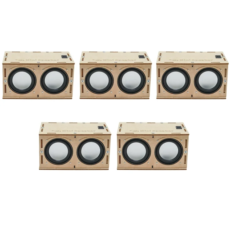 AA20-5Set DIY Bluetooth Speaker Box Kit Electronic Sound Amplifier Builds Your Own Portable Wood Case Bluetooth Speaker Sound