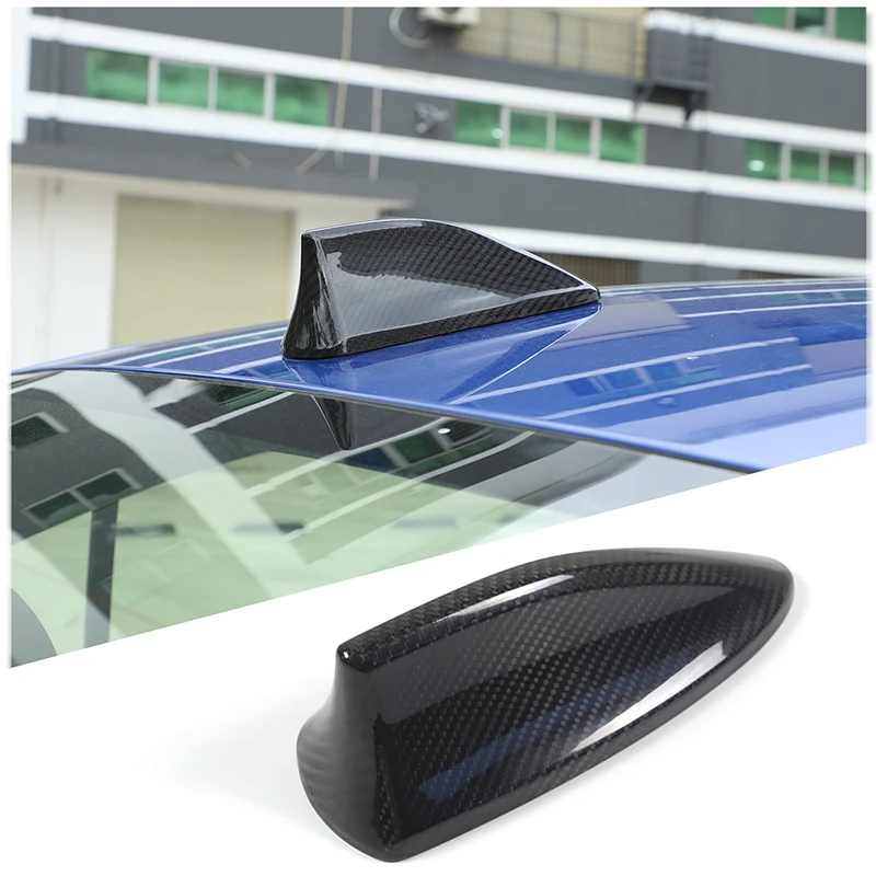 

Real Carbon Fibre Car Roof Shark Fin Aerial Antenna Cover Trim Car Styling For Subaru WRX 2022 2023 2024 Exterior Accessories