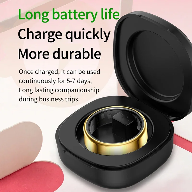 Smart Ring Multifunctional Bluetooth Health Tracker Heart Rate Blood Oxygen Monitor Waterproof Men Women Sleep Fitness 3